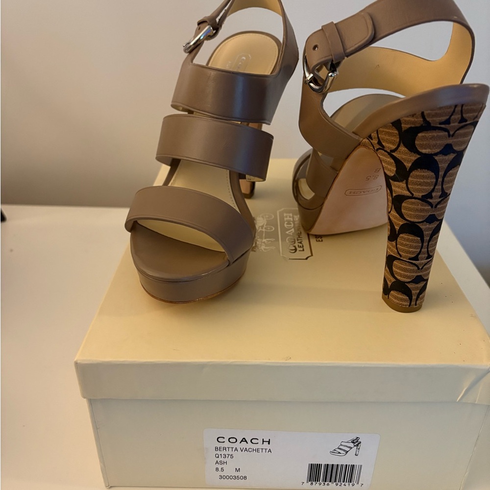 Coach Women's Taupe Platform Heels
